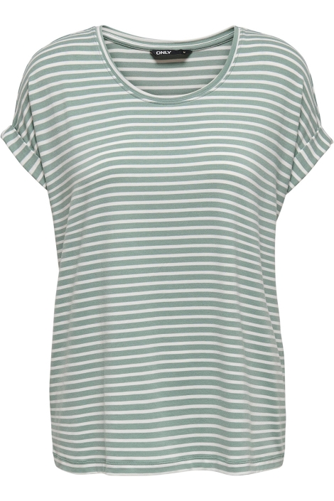 Only onlmoster stripe s/s o-neck top jrs